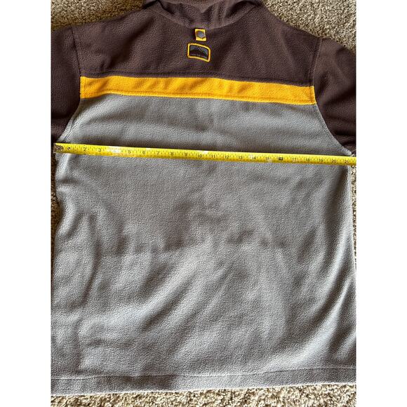 New Balance Winter Sport 18/20 Youth XL Adult M Gray Brown Yellow Fleece Jacket - Picture 6 of 8